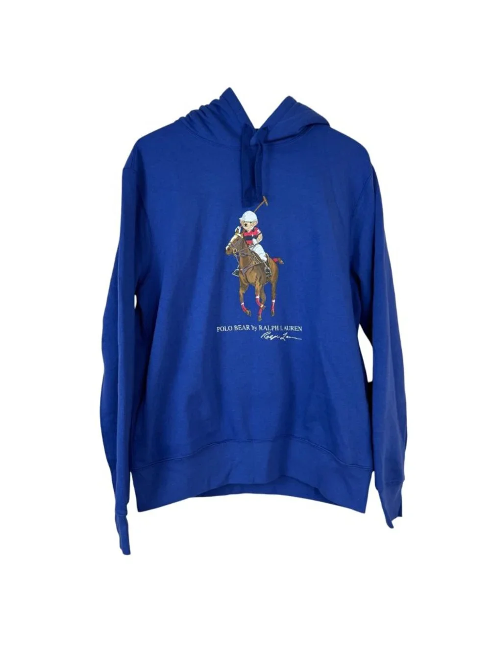 Polo Ralph Lauren NEW Blue Men's Med Polo Bear Graphic Sweatshirt‎ Hoodie Casual